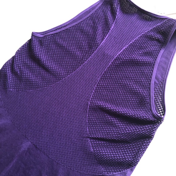 Fabletics Serenity Seamless Purple Open-Mesh Tank-Top Women’s Size XL NWT Shirt - Picture 11 of 16